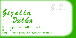 gizella dulka business card